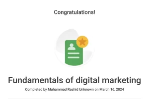 certificates of DIgital marketing expert in dubai Fundamentals